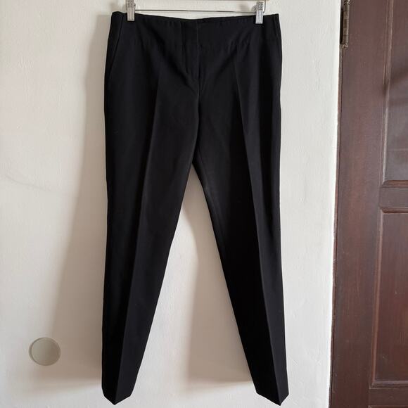 Chloe Pants - Vintage CHLOE Black Tapered Bandless Mid Rise Wool Trousers Phoebe Philo 8 40